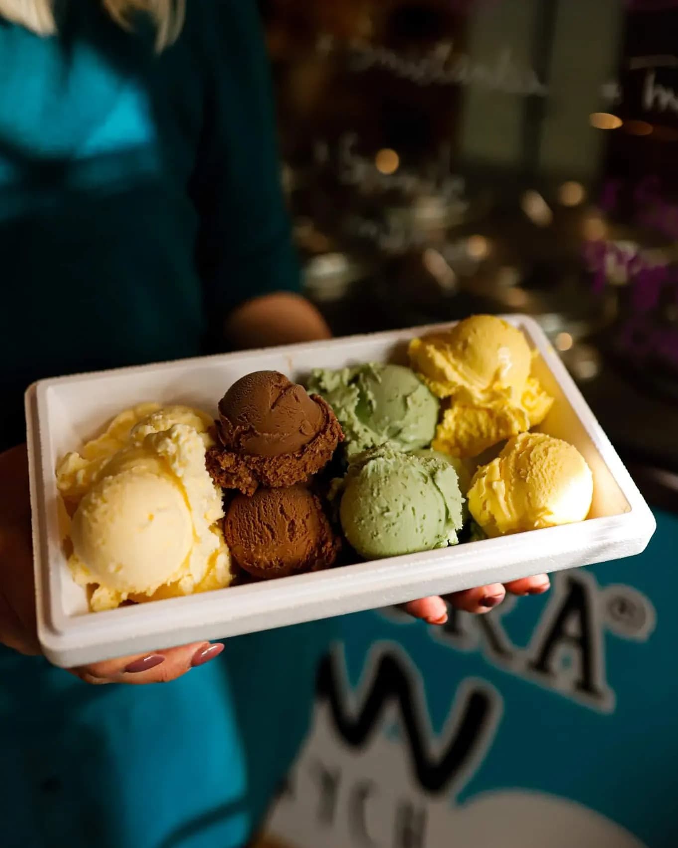 Ice cream and cold desserts at Kawa na Ławę in central Zamość