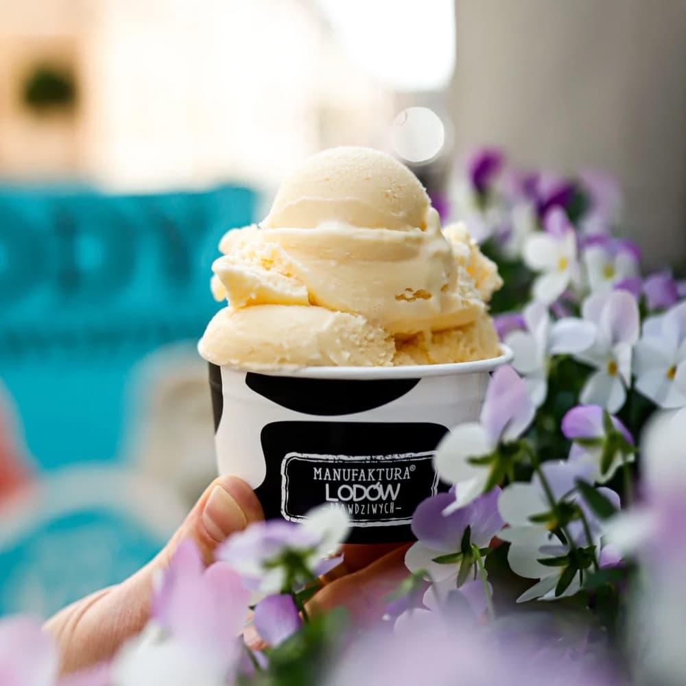 Natural ice cream at Kawa na Ławę in Zamość